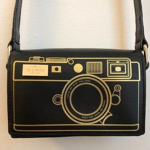 Kate Spade New York Black Leather Camera Crossbody